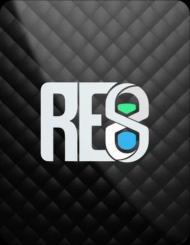 The RE8 mark, on its brand card